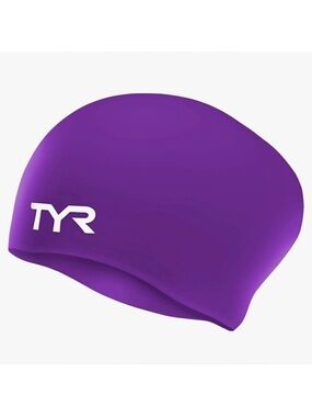 TYR Long Hair Silicone Cap 510 Purple